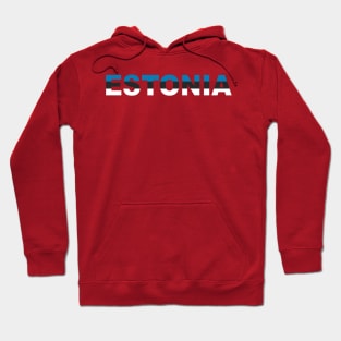 Flag Estonia Text Hoodie